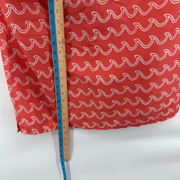 Uzzi Amphibious Gear Wave Print all over Shirt Mens L Orange Surf Beach Button - Picture 5 of 6